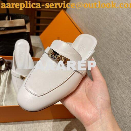 Replica Hermes OZ Mule in calfskin H221256Z 15