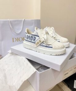 Replica DiorID Sneaker White and French Blue Technical Fabric KCK309