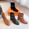 Replica Hermes Jumping Boot in Suede Goatskin H042138Z Black 13