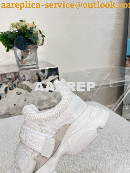 Replica Dior D-Wander Sneaker White Camouflage Technical Fabric KCK299 4