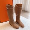 Replica Hermes Jumping Boot in Box calfskin H042138Z Brown 12