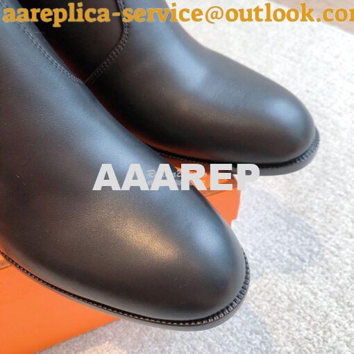 Replica Hermes Frenchie 50 Ankle Boot in Heritage calfskin H222092Z Bl 10