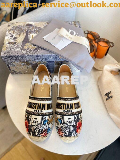 Replica Dior Granville Mule Embroidered Cotton KDB602 2