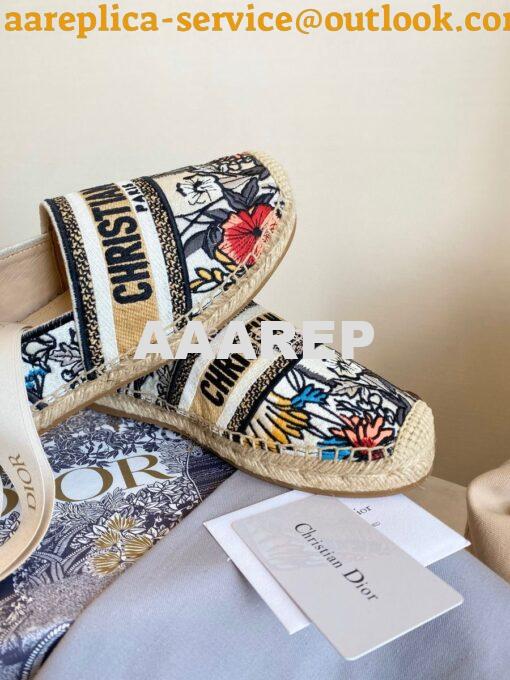 Replica Dior Granville Mule Embroidered Cotton KDB602 4