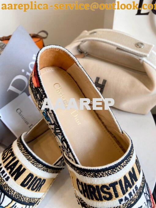 Replica Dior Granville Mule Embroidered Cotton KDB602 5