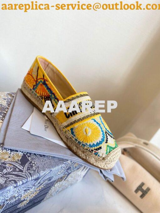 Replica Dior Granville Mule Embroidered Cotton KDB602 9