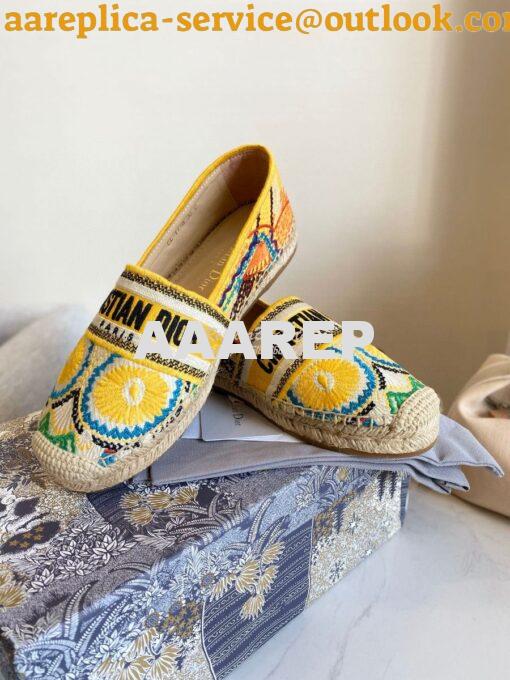 Replica Dior Granville Mule Embroidered Cotton KDB602 10