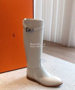 Replica Hermes Jumping Boot in Box calfskin H042138Z White