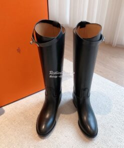 Replica Hermes Jumping Boot in Box calfskin H042138Z Black 2