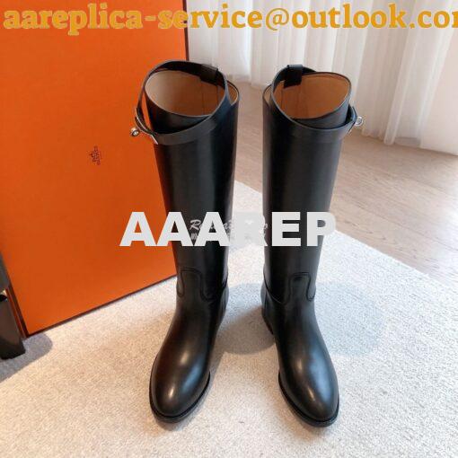 Replica Hermes Jumping Boot in Box calfskin H042138Z Black 2