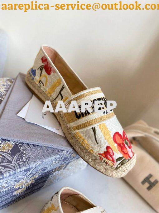 Replica Dior Granville Mule Embroidered Cotton KDB602 18