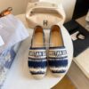 Replica Dior Granville Espadrille Deep Ocean Blue D-Stripes Embroidere 10