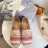 Replica Dior Granville Espadrille Navy D-Stripes Embroidered Cotton KD 10