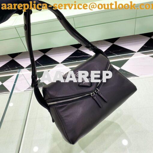 Replica Prada Signaux Bag Padded Nappa Leather 1BC165 Black 2