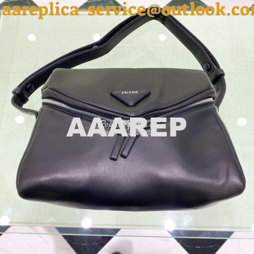 Replica Prada Signaux Bag Padded Nappa Leather 1BC165 Black 7