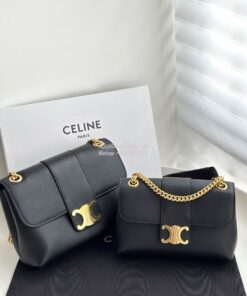 Replica Celine Teen Victoire Bag In Supple Calfskin 116593 Black