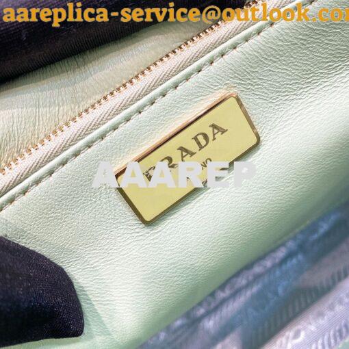 Replica Prada Medium System Nappa Leather Patchwork Bag 1BD291 Aqua 12