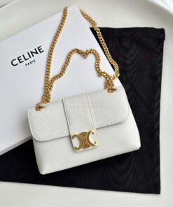 Replica Celine Medium Victoire Bag In Supple Calfskin 115853 White 2