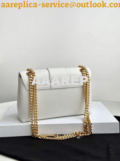 Replica Celine Medium Victoire Bag In Supple Calfskin 115853 White 5