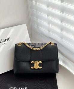 Replica Celine Medium Victoire Bag In Supple Calfskin 115853 Black