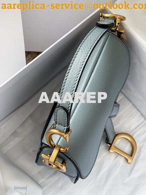 Replica Dior Micro Saddle Bag Cloud Blue Goatskin S5662 7