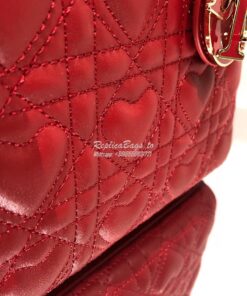 Replica Lady Dior Dioramour My ABCdior Bag Red Cannage Lambskin with H 2