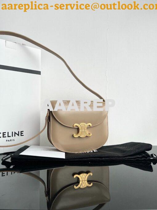 Replica Celine Besace Triomphe In Shiny Calfskin 110413B Nude 2