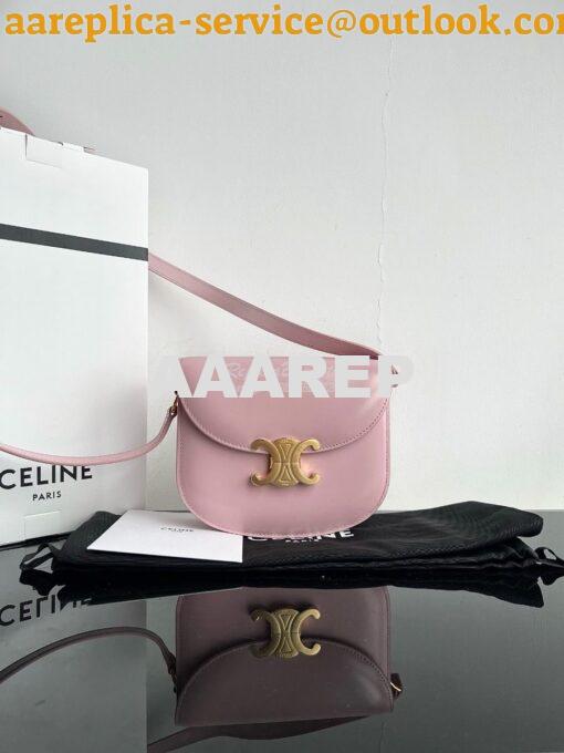 Replica Celine Besace Triomphe In Shiny Calfskin 110413B Rose 3