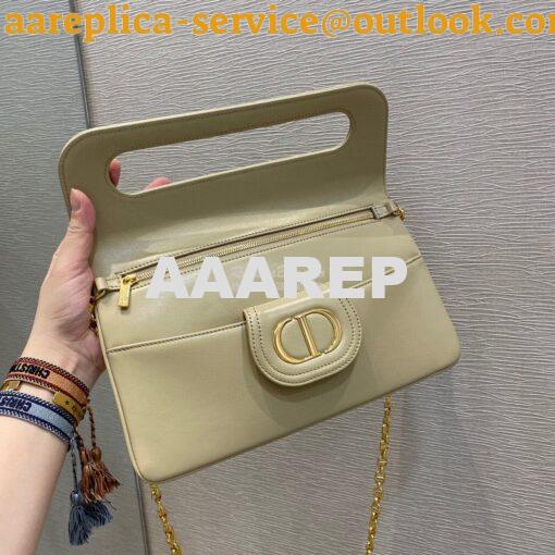 Replica Dior Medium DiorDouble Bag Beige Calfskin M8641 4