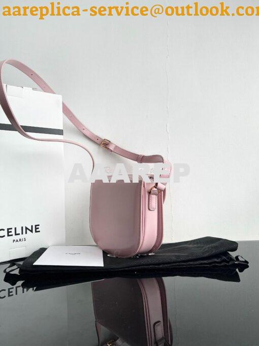 Replica Celine Besace Triomphe In Shiny Calfskin 110413B Rose 4