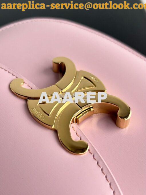 Replica Celine Besace Triomphe In Shiny Calfskin 110413B Rose 6