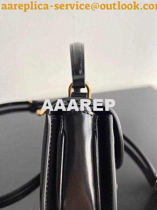 Replica Celine Mini Besace Clea In Shiny Calfskin 10L063 Black 5