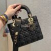 Replica Dior Medium DiorDouble Bag Black Calfskin M8641 11