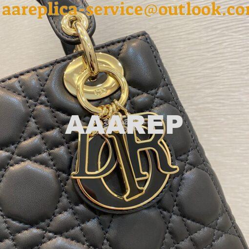 Replica Dior Lady Dior My ABCdior Lambskin Bag with Tonal Enamel Charm 2