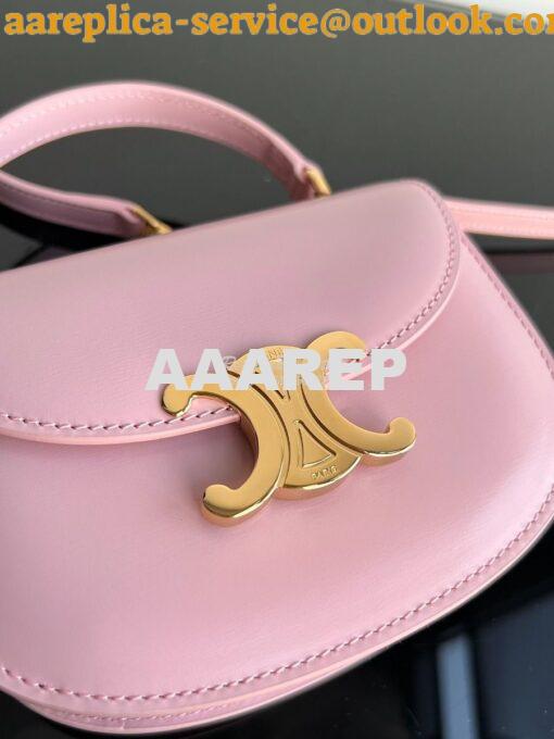 Replica Celine Mini Besace Clea In Shiny Calfskin 10L063 Rose 5