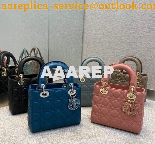 Replica Dior Lady Dior My ABCdior Lambskin Bag with Tonal Enamel Charm