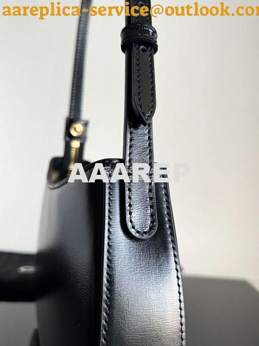 Replica Celine Medium Tilly Bag In Shiny Calfskin 115703B Black 5