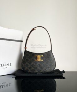 Replica Celine Medium Tilly Bag In Triomphe Canvas And Calfskin 115702