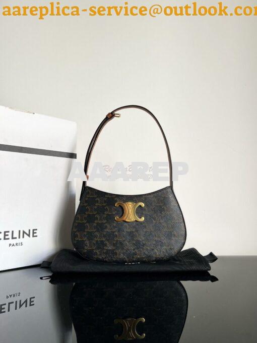 Replica Celine Medium Tilly Bag In Triomphe Canvas And Calfskin 115702