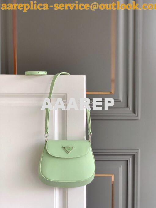 Replica Prada Cleo Brushed Leather Mini Bag 1BH188 Aqua 2