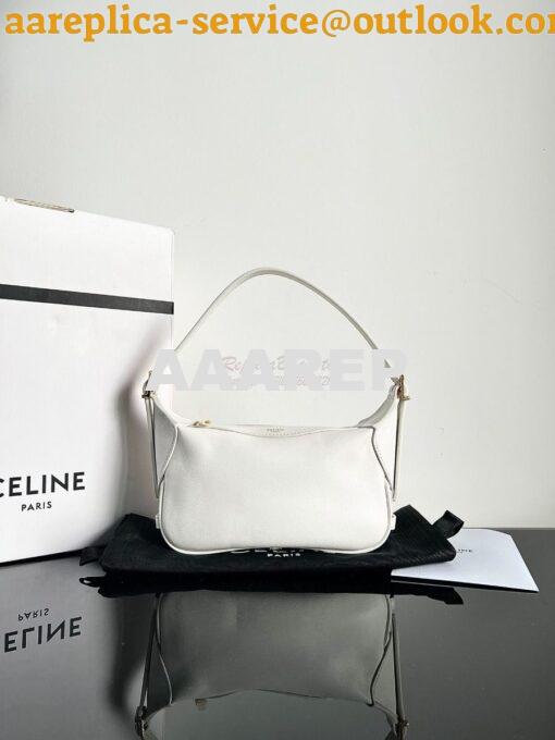 Replica Celine Mini Romy In Supple Calfskin 10K123 White