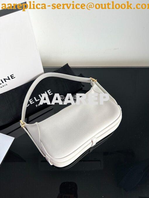 Replica Celine Mini Romy In Supple Calfskin 10K123 White 3