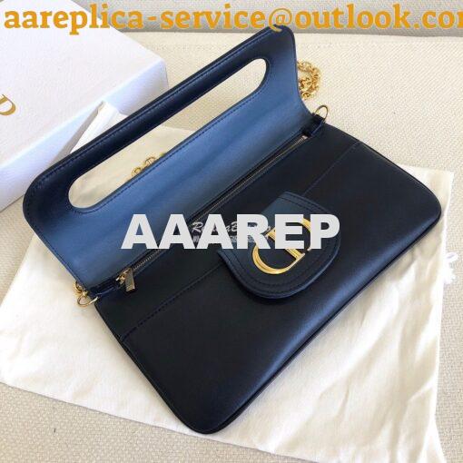 Replica Dior Medium DiorDouble Bag Blue Gradient Calfskin M8641 5