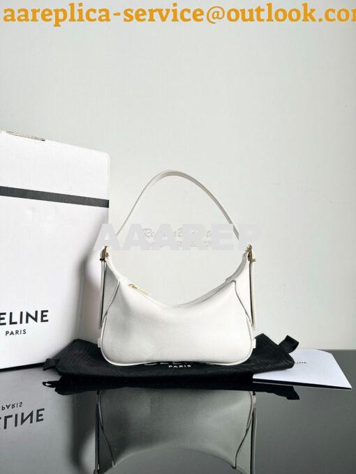 Replica Celine Mini Romy In Supple Calfskin 10K123 White 5