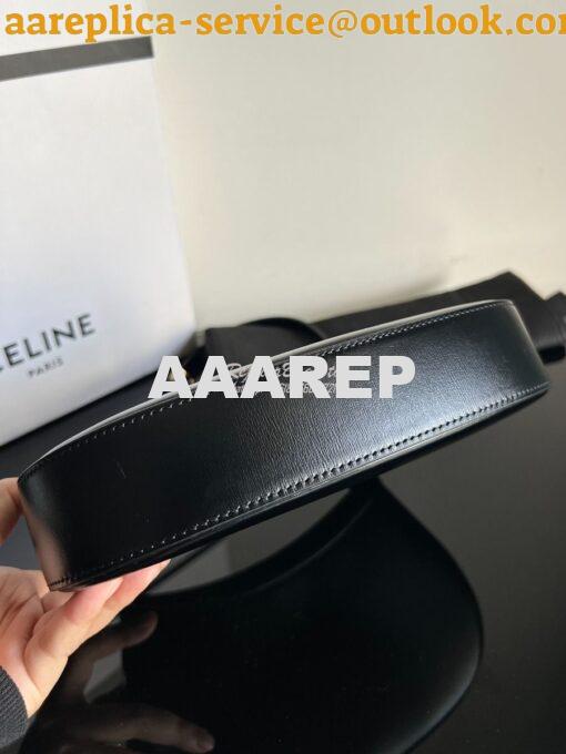 Replica Celine Medium Tilly Bag In Shiny Calfskin 115703B Black 16