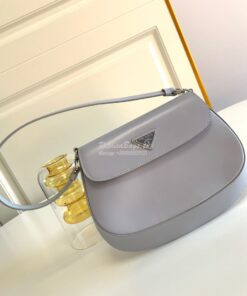 Replica Prada Cleo Brushed Leather Shoulder Bag With Flap 1BD311 Cornf 2