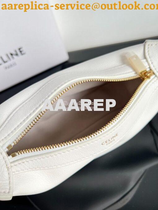 Replica Celine Mini Romy In Supple Calfskin 10K123 White 13