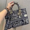 Replica Dior Large Lady D-Lite Bag Gray Toile de Jouy Reverse Embroide 10