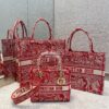 Replica Dior Medium Lady D-Lite Bag Raspberry Toile de Jouy Reverse Em 10