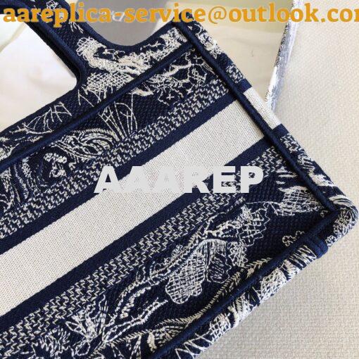 Replica Dior Mini Book Tote S5475 Blue Toile de Jouy Reverse Embroider 9